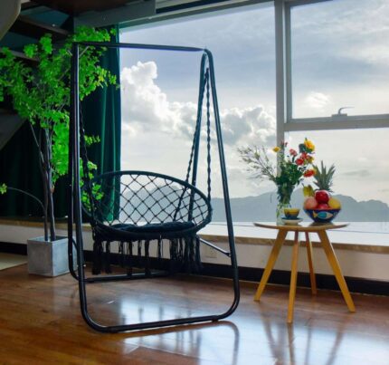 Silla colgante con soporte