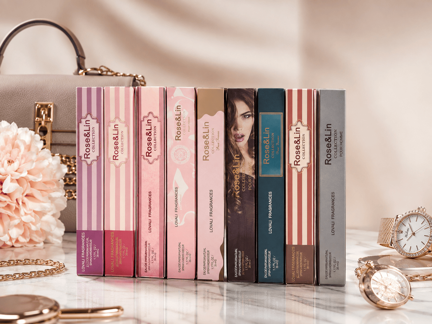 ChatGPT Image 10 ago 2026, 10_49_26 a.m. Perfume de Cartera Rose&Lin Collection (35 ml) – Fragancia Portátil - Imagen 1