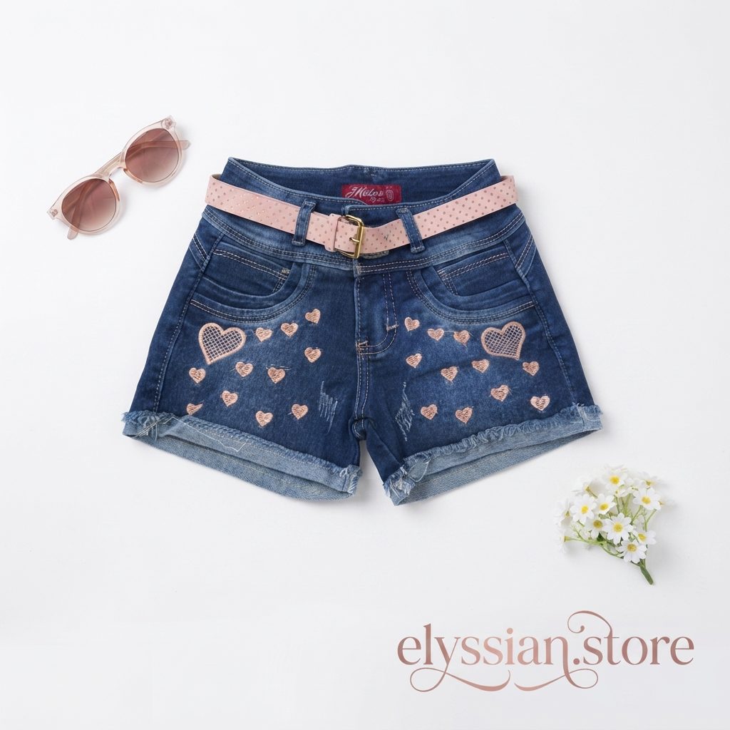 Gemini_Generated_Image_fvjxlkfvjxlkfvjx Short Jean con Bordado de Corazones y Correa para Niña–Sku: M8-9A-N009 - Imagen 1