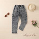 Pantalón Jean Tipo Cargo-Sku: M12-13A-N002 - Imagen 2