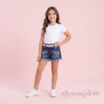 Short Jean con Bordado de Corazones y Correa para Niña–Sku: M8-9A-N009 - Imagen 2