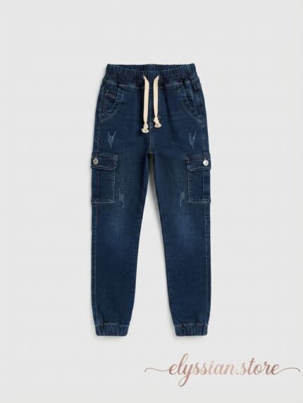 Pantalón Jean Jogger Cargo Urbano para Niño-Sku: V11-12A-N006