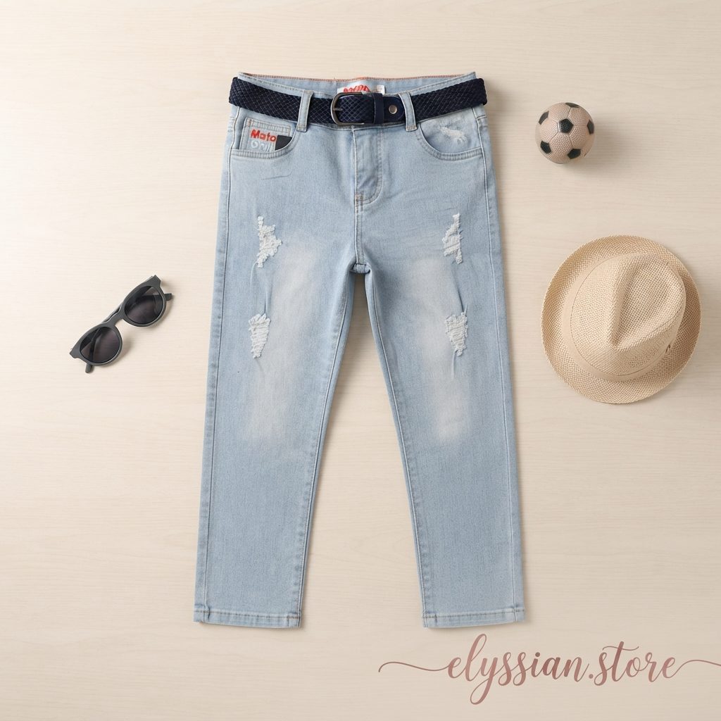 Gemini_Generated_Image_vrvuqxvrvuqxvrvu Pantalón Jean Urbano Con Correa Para Niño--Sku: V10-11A-N005 - Imagen 1