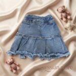 Falda Short Jean con Plisados y Pedrería para Niña-Sku: M3-4A-N012 - Imagen 3