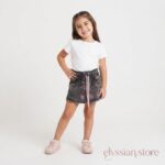 Falda Short Jean con Bordado para Niña-Sku: M3-4A-N014 - Imagen 2