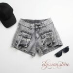 Short Jean Cargo Urbano Gris para Niña-Sku: M8-9A-N015