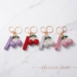 Llavero de Cereza con Diamantes de Imitación