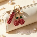 Llavero de Cereza con Diamantes de Imitación - Imagen 4