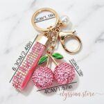Llavero de Cereza con Diamantes de Imitación - Imagen 5